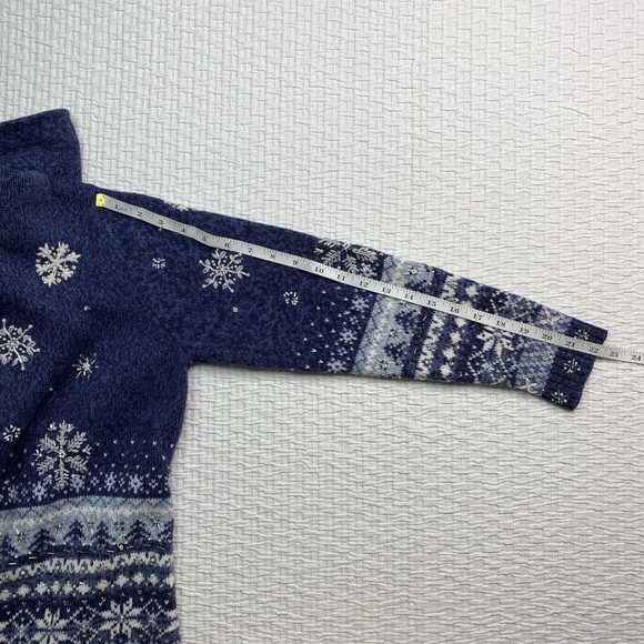 Heirloom Collectables Christmas Collection 2004 Sweater M Blue Sequin Beaded - Picture 8 of 11
